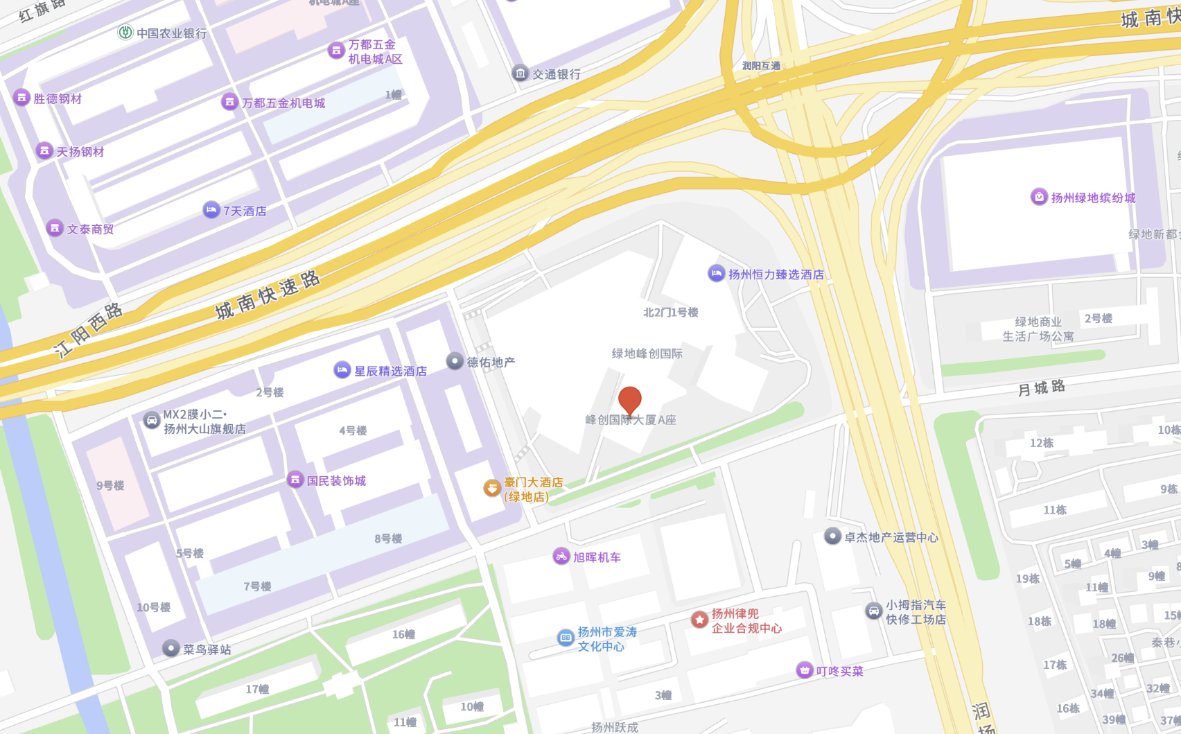 天驰君泰（扬州）律师事务所地图定位